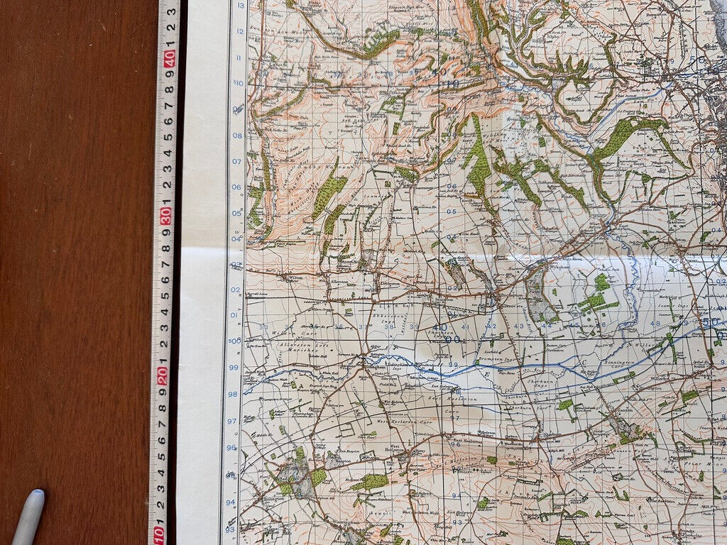Original WW2 British Army GSGS OS Map of England & Wales - Scarborough - The Militaria Shop