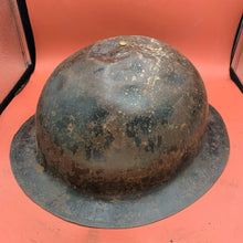 Load image into Gallery viewer, Original WW2 Mk1* British Army Brodie Combat Helmet &amp; Liner Set with Chinstrap
