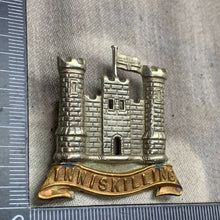 Load image into Gallery viewer, Original WW1 British Army Cap Badge - 6th (Inniskilling) Dragoons
