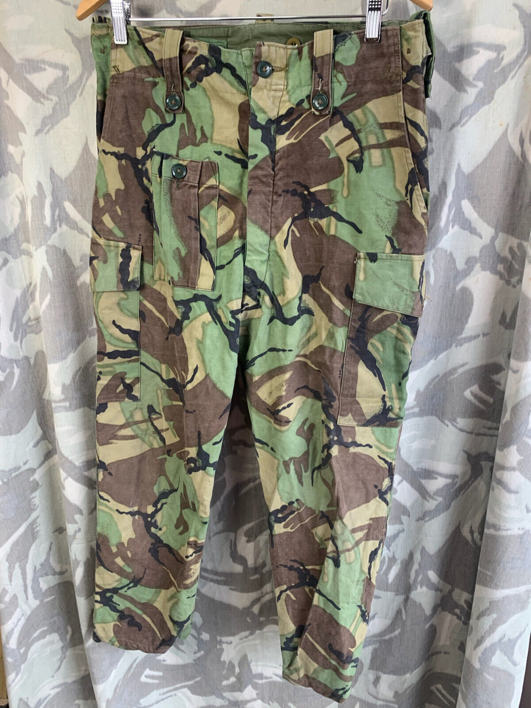 British Army DPM 1968 Pattern Camouflaged Combat Trousers - Size 3