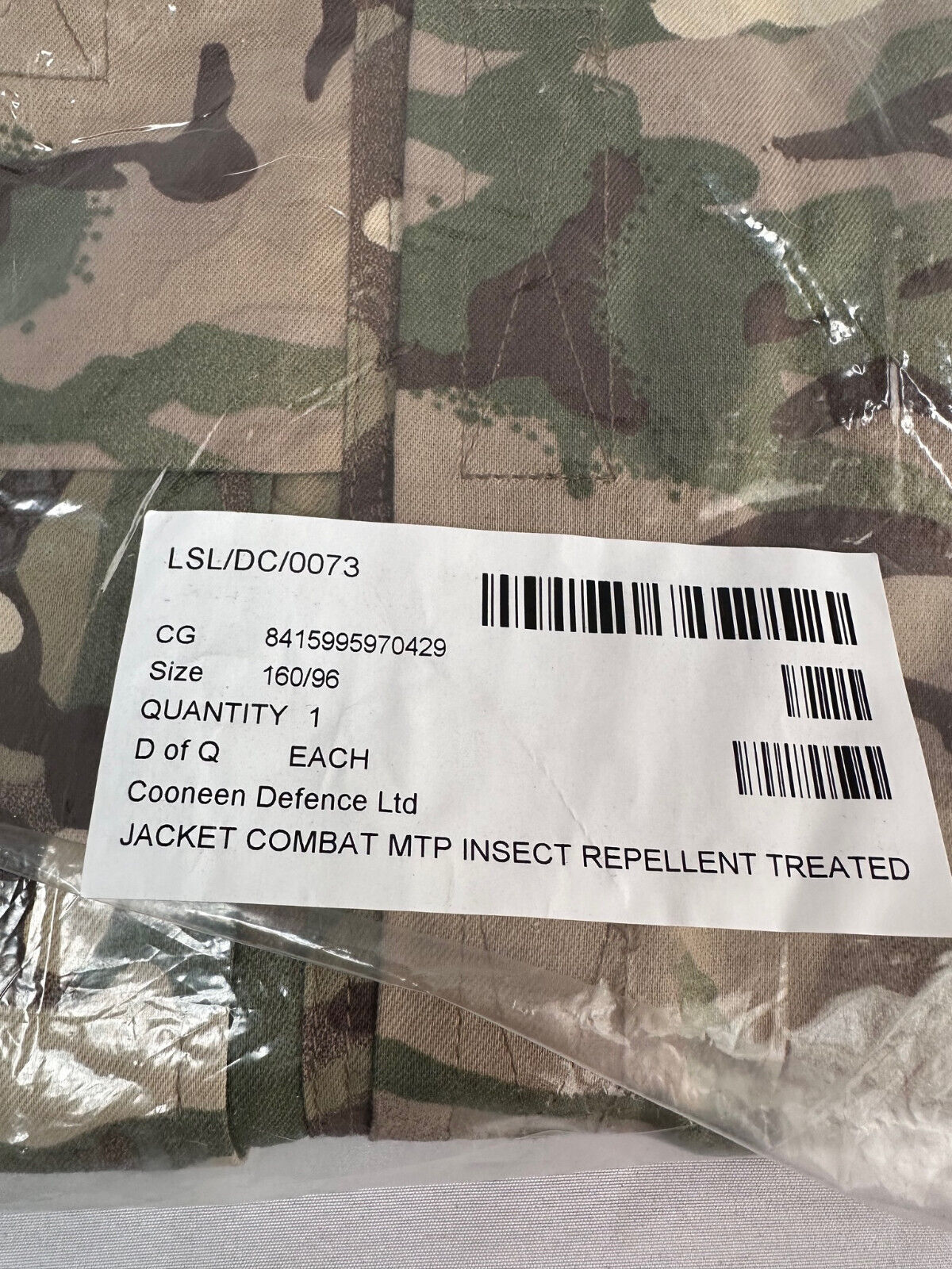 Genuine British Army MTP IR Combat Jacket - Size 160/96 - New Old Stock - The Militaria Shop