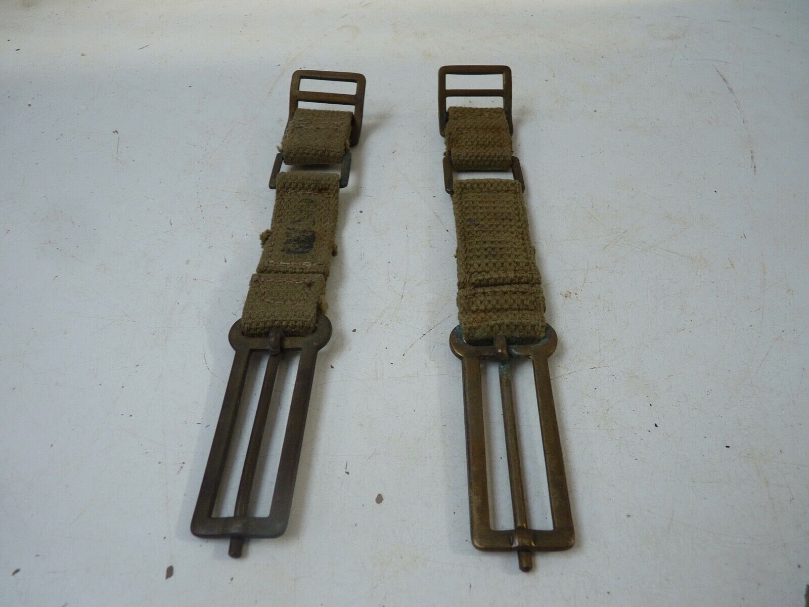 Genuine WW2 British Army 37 Pattern Webbing Brace Adaptors - Your choice of pair - The Militaria Shop