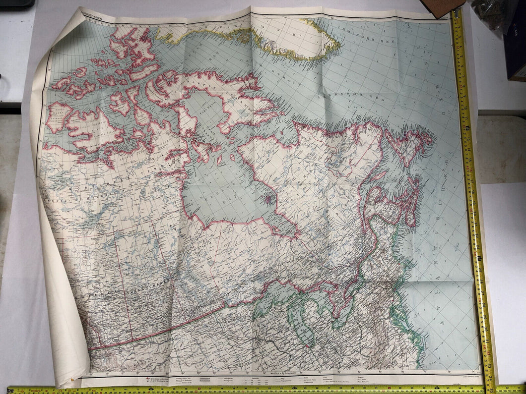 Original WW2 German Army Map of Canada