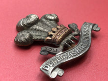 Load image into Gallery viewer, Original WW1 British Army Denbighshire Hussars Cap Badge
