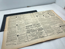 Load image into Gallery viewer, Original WW2 British Newspaper Channel Islands Occupation Jersey -September 1942
