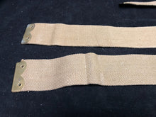 Load image into Gallery viewer, Original WW2 British Army 37 Pattern Khaki L-Straps Webbing - Wartime Dated
