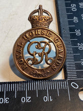 Load image into Gallery viewer, Original British Army WW1 GV Royal Horse Guards Cap Badge
