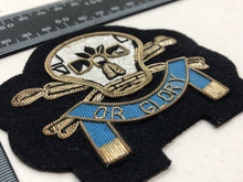 Lade das Bild in den Galerie-Viewer, British Army Bullion Embroidered Blazer Badge - 17th/21st Lancers Death or Glory
