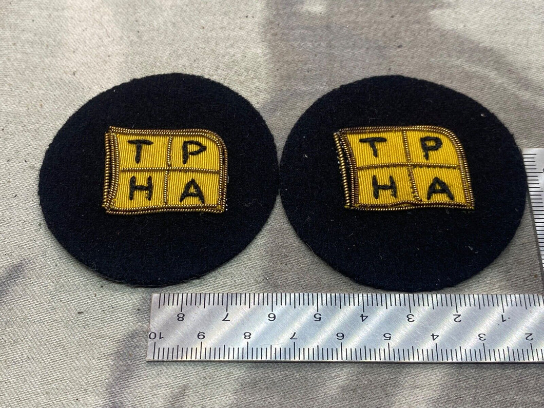 Pair of Tyne Ports Health Authority Vintage Sewn Badges