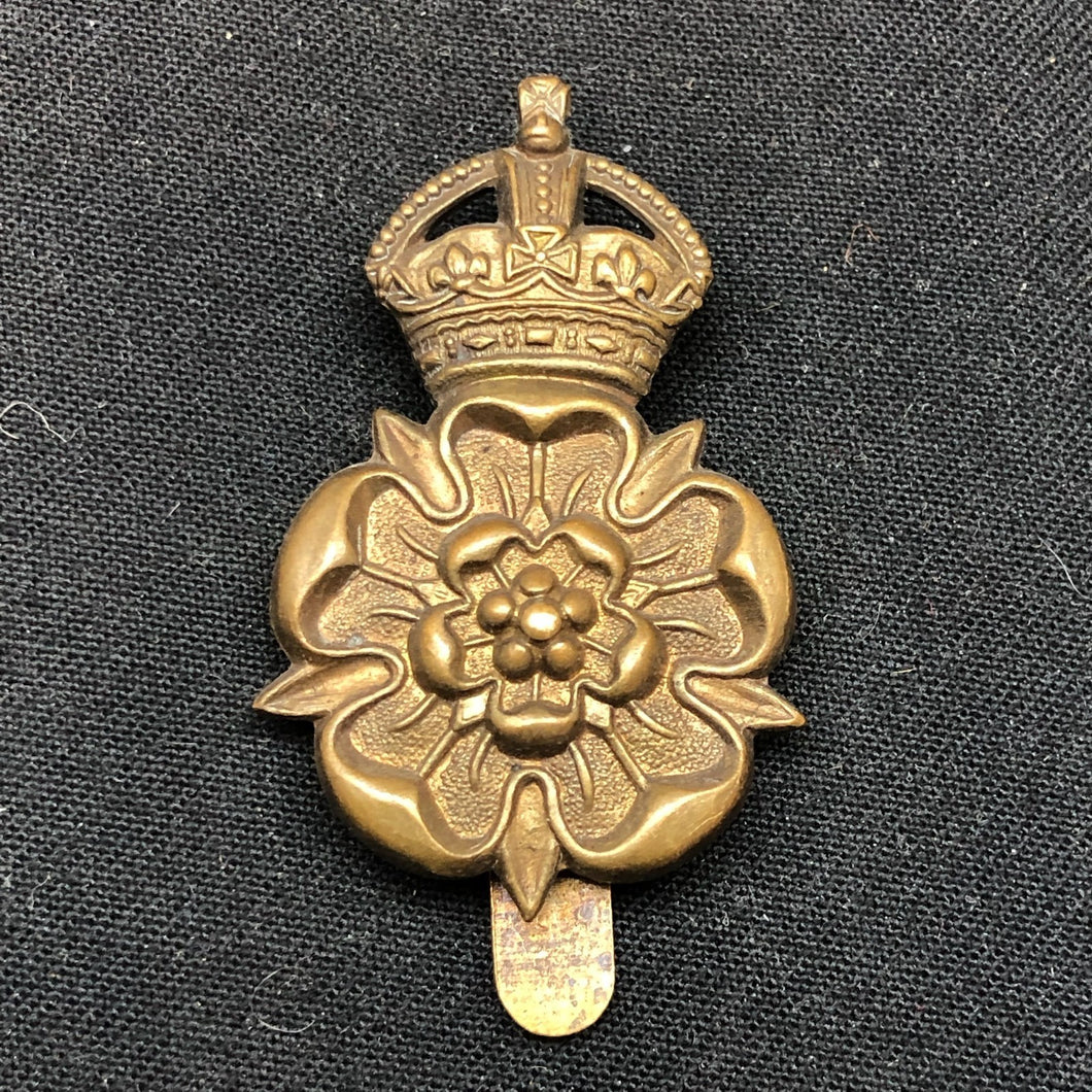 Original WW2 British Army Cap Badge - Queen's Own Yorkshire Dragoons - The Militaria Shop