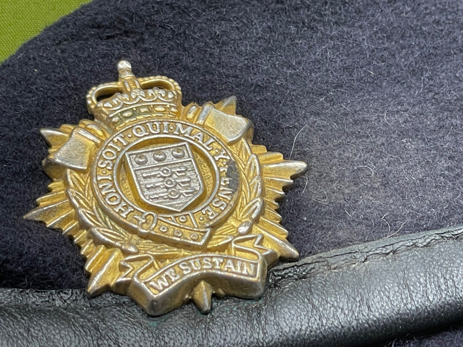 Original British Army Logistics Corps Beret with Badge - The Militaria Shop