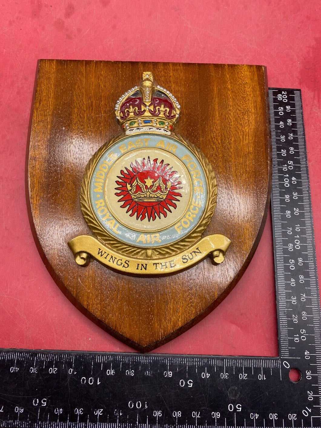 Original British Royal Air Force RAF Middle East Air Force Wall Plaque