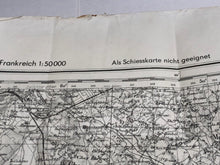 Load image into Gallery viewer, Original WW2 German Army Map of Saintes, France
