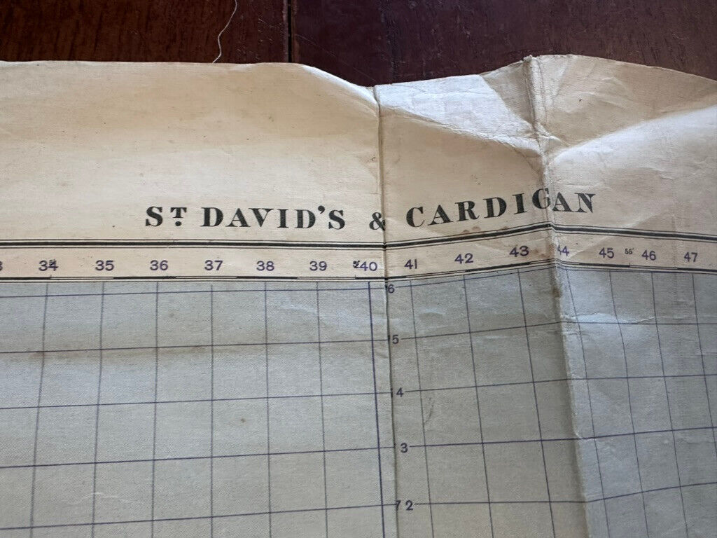 Original WW2 British Army OS Map of Great Britain - St David's & Cardigan - The Militaria Shop