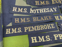 Load image into Gallery viewer, British Royal Navy Quantity of Cap Tallies - Job Lot - The Militaria Shop
