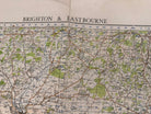 Original WW2 British Army GSGS OS Map of England - Brighton & Eastbourne - The Militaria Shop