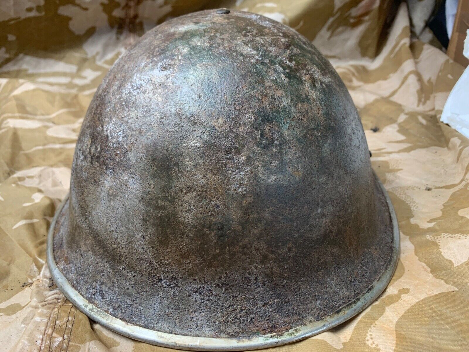 WW2 Mk3 High Rivet Turtle - British / Canadian Army Helmet - Nice Original - The Militaria Shop