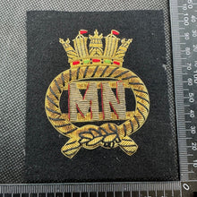 Load image into Gallery viewer, British Royal Merchant Navy Marine Bullion Embroidered Blazer Badge
