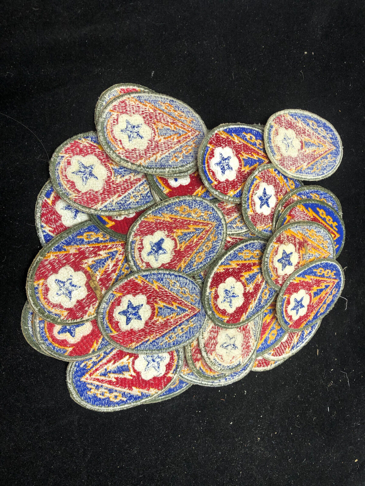 Unissued Original WW2 US Army Advanced Communications Zone ETO Cloth Badge Patch - The Militaria Shop