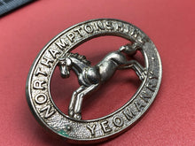 Load image into Gallery viewer, British Army Regimental Cap Badge - Northamptonshire Yeomanry
