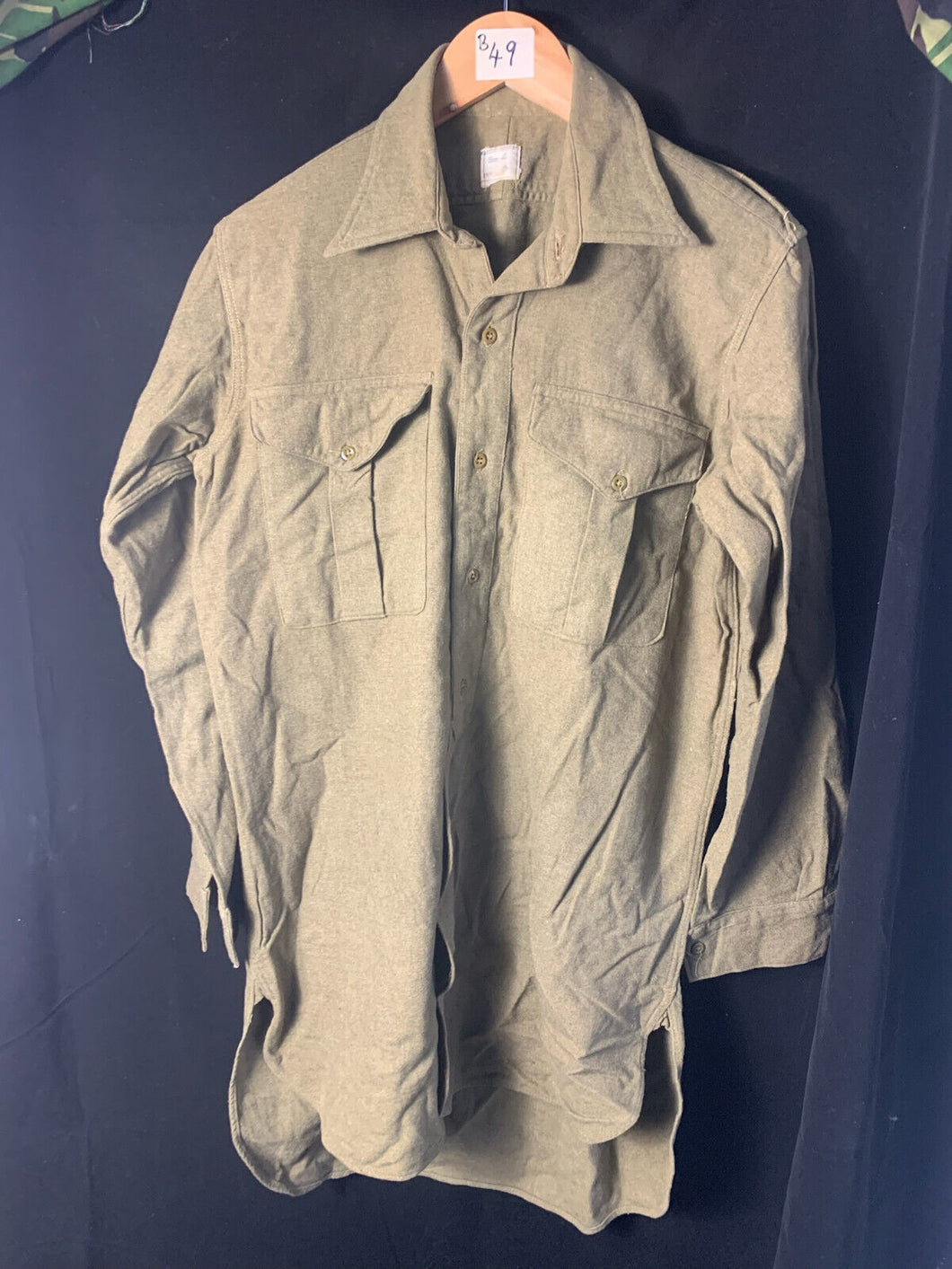 Original British Army Khaki Drill Combat Shirt - WW2 Pattern - 40