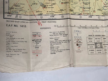 Lade das Bild in den Galerie-Viewer, Original WW2 British Army / RAF Bases - Map of Africa - Dongola &amp; Berber
