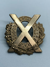 Load image into Gallery viewer, Original WW2 British Army Scottish Horse Imperial Yeomanry Cap Badge
