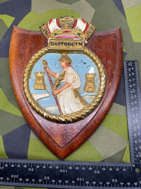 Original British Royal Navy HMS Dartmouth Wall Plaque - The Militaria Shop