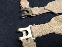 Load image into Gallery viewer, Original WW2 British Army 37 Pattern Khaki L-Straps Webbing - Wartime Dated
