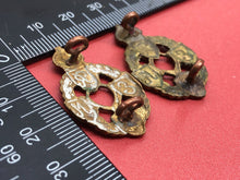 Load image into Gallery viewer, Original WW2 British Army REME Engineers Collar Badges Pair
