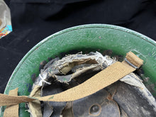 Charger l&#39;image dans la galerie, Original WW2 British Civil Defence Home Front Police Helmet &amp; Liner Set
