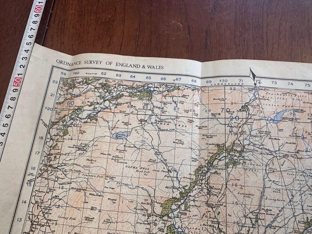 Original WW2 British Army GSGS Map of England & Wales - Windermere & Ulverston - The Militaria Shop