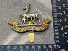 Load image into Gallery viewer, Original WW1 / WW2 British Army Royal Warwickshire Cap Badge
