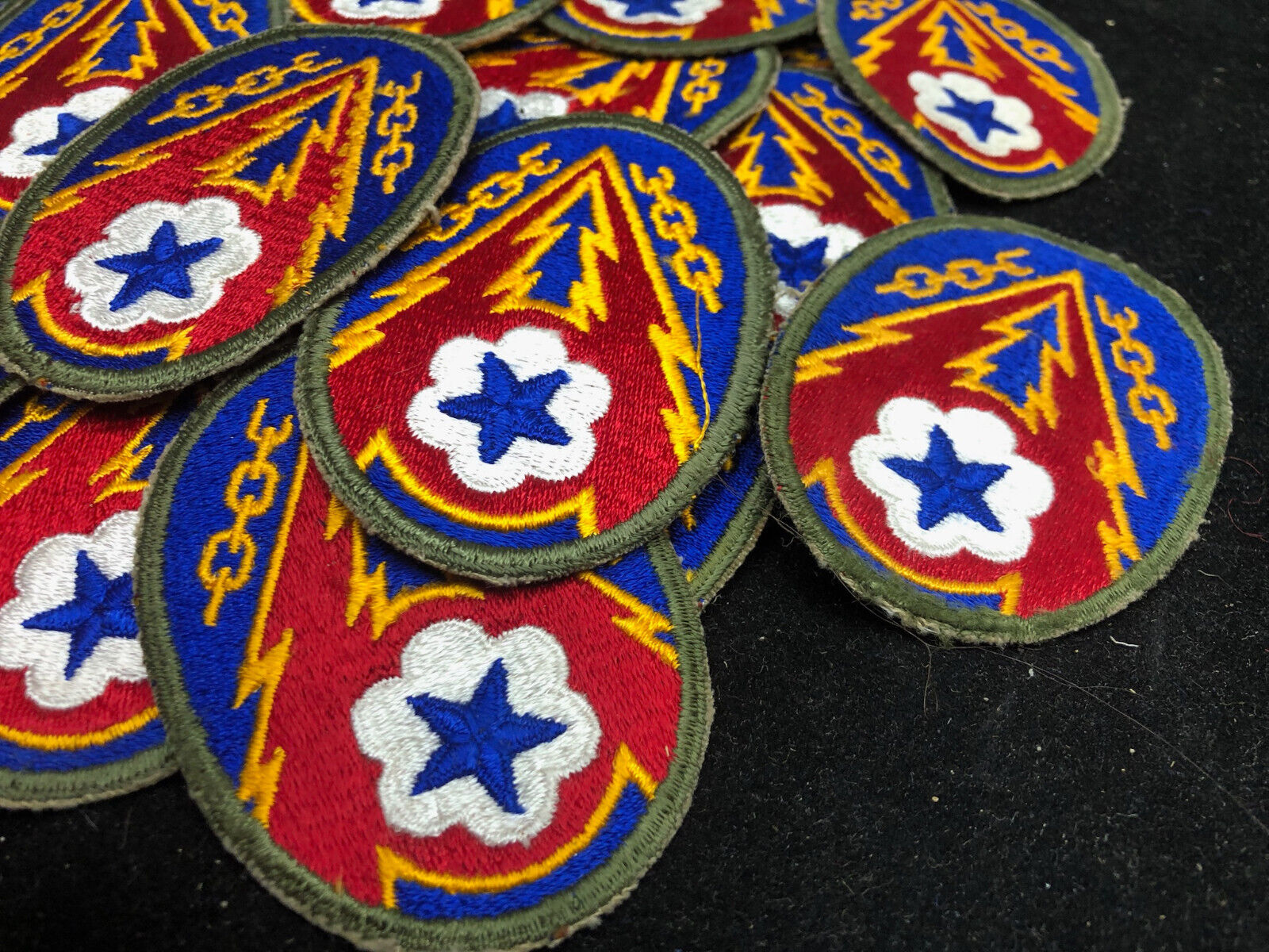 Unissued Original WW2 US Army Advanced Communications Zone ETO Cloth Badge Patch - The Militaria Shop