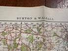 Original WW2 British Army GSGS OS Map of Great Britain - Burton & Walsall - The Militaria Shop