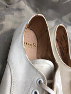 Genuine British Army Women's White Summer Shoes - WW2 Pattern - Size UK 4.5 S - The Militaria Shop