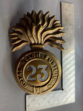 Load image into Gallery viewer, British Army Victorian 23rd Royal Welsh Fusiliers Busby Badge
