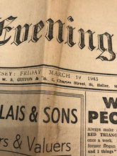 Load image into Gallery viewer, Original WW2 British Newspaper Channel Islands Occupation Jersey - March 1943
