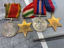 Load image into Gallery viewer, Original WW2 South African Army Service Medals &amp; Paperwork, SAC &amp; SAAC
