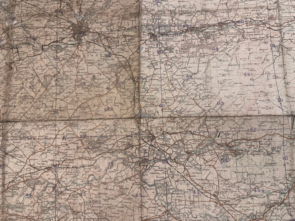 Original WW2 British Army GSGS OS Map of Scotland - Kilmarnock & Ayr - The Militaria Shop