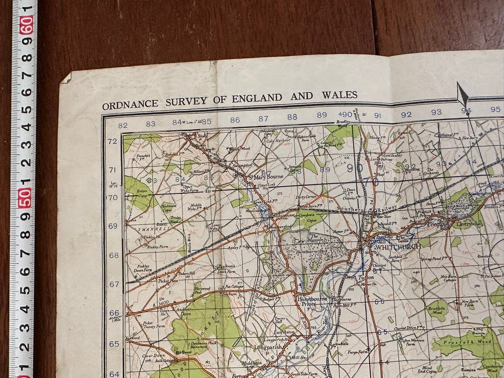 Original WW2 British Army GSGS OS Map of England - Winchester - The Militaria Shop