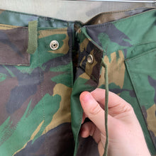 Load image into Gallery viewer, Genuine British Army DPM Camouflaged Rain Trousers Waterproof PVC - Size 78/80
