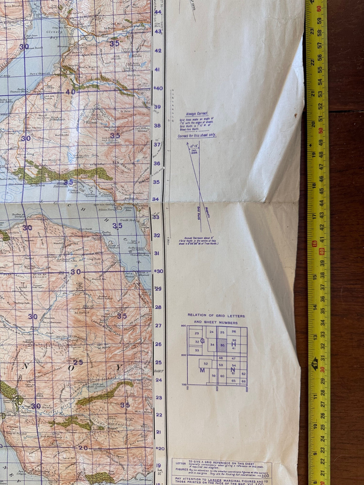 Original WW2 British Army GSGS Map of Scotland - Sound of Sleat - The Militaria Shop