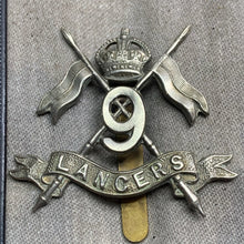 Charger l&#39;image dans la galerie, Original WW2 British Army 9th Queen&#39;s Royal Lancers Cap Badge
