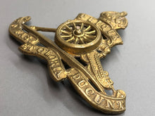 Load image into Gallery viewer, Original WW2 British Army Royal Artillery Cap Badge
