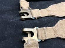 Load image into Gallery viewer, Original WW2 British Army 37 Pattern Khaki L-Straps Webbing - Wartime Dated
