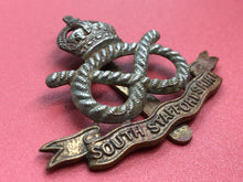 Load image into Gallery viewer, Original WW2 British Army South Staffordshire Regiment Cap Badge
