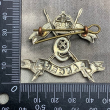 Load image into Gallery viewer, Original WW2 British Army 9th Queen&#39;s Royal Lancers Cap Badge
