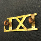 Original WW1 British Army Brass Shoulder Title - 9th Lancers IXL Regiment - The Militaria Shop