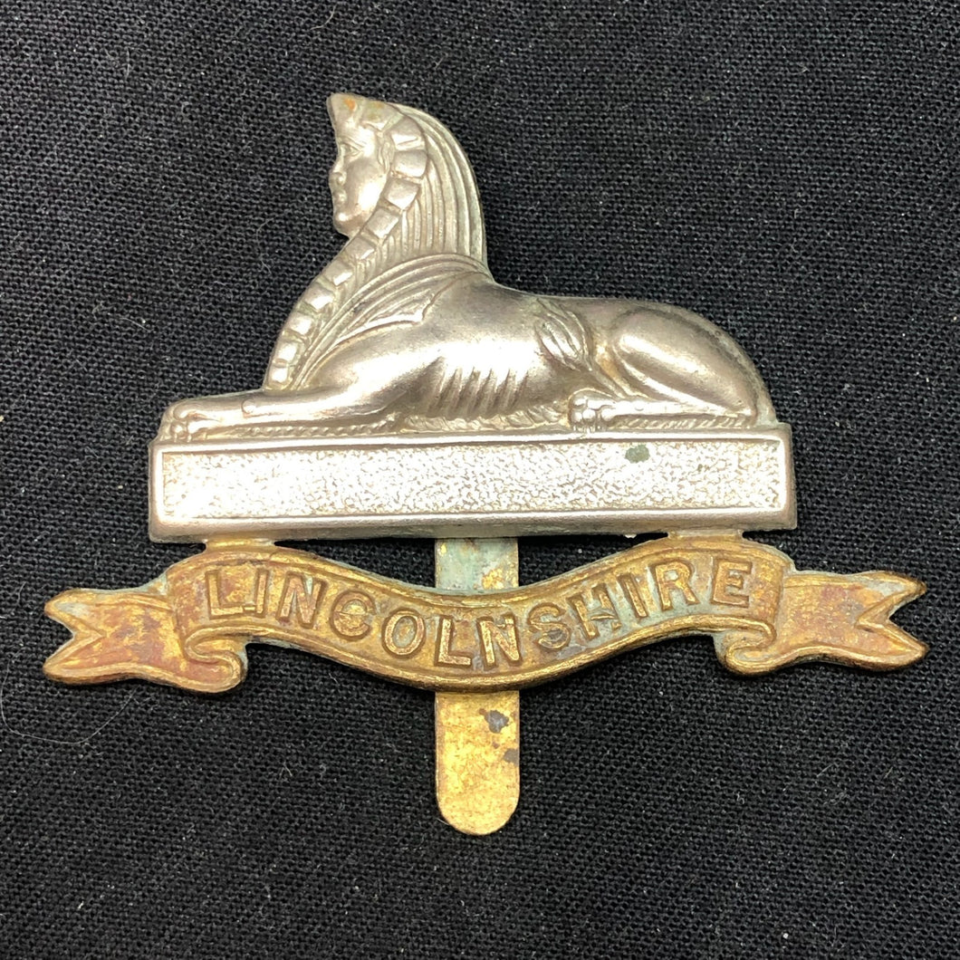 Original WW2 British Army Cap Badge - Lincolnshire Regiment - The Militaria Shop